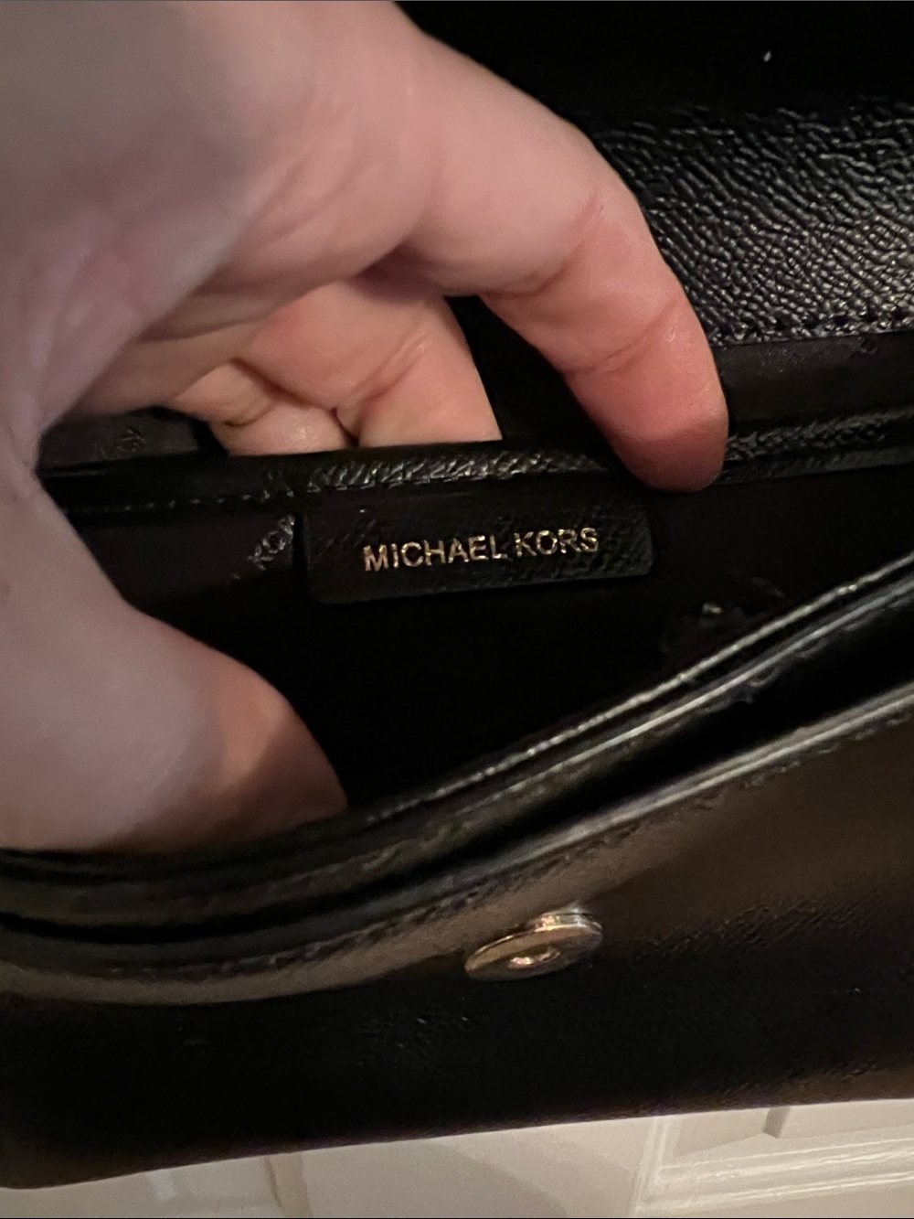 Michael Kors Black Saffiano Leather Mini Satchel with Gold Hardware - Picture 6 of 6